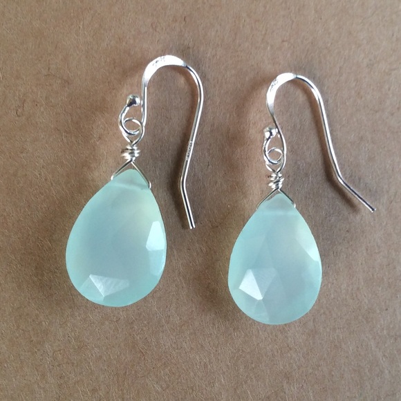 Sundance charm Chalcedony Sterling Silver Earrings - Picture 1 of 8